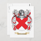 Fitzgerald-Wappen Postkarte (Vorne/Hinten)