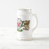 Fitzgibbon Irish Shield Personalisiert Bierstein Bierglas (VorderseiteRechts)