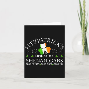 Fitzpatrick Hemd Haus der Scherze St. Patricks Karte