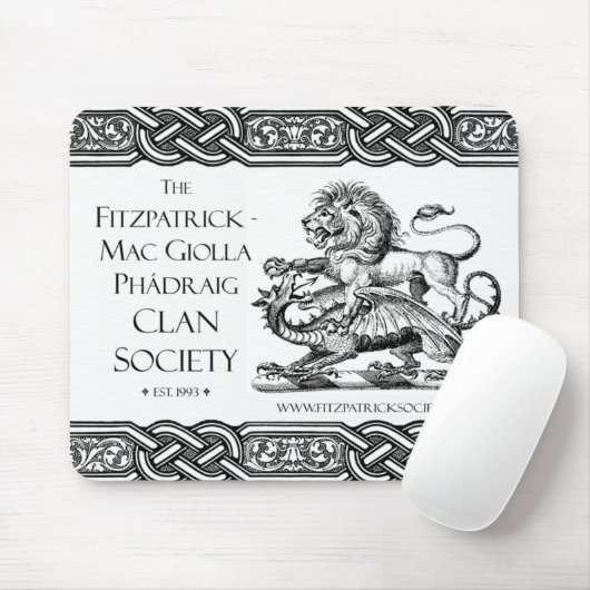Fitzpatrick-Mac Giolla Phádraig Society Design I Mousepad (Mit Mouse)