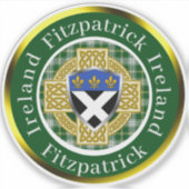 Fitzpatrick Shield & Celtic Cross Personalisiert Aufkleber (Vorderseite)