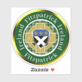 Fitzpatrick Shield & Celtic Cross Personalisiert Aufkleber (Blatt)