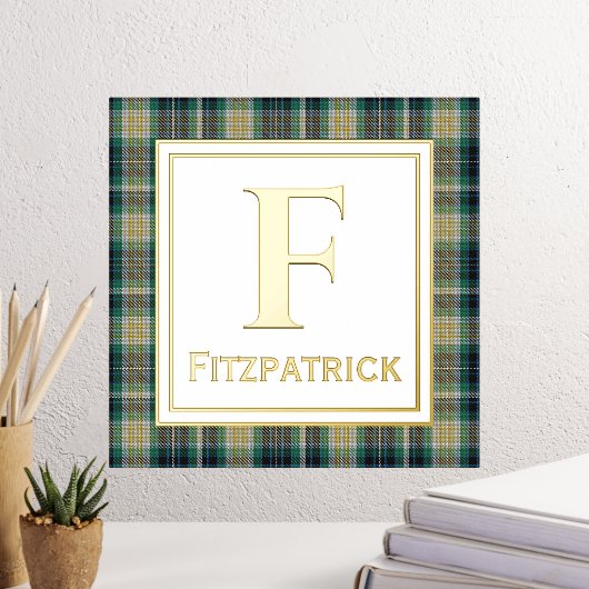 Fitzpatrick Tartan Karierte Monogram Foil Prints Foliendrucke (In Situ (Schreibtisch 3))