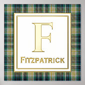 Fitzpatrick Tartan Karierte Monogram Foil Prints Foliendrucke (Vorderseite)