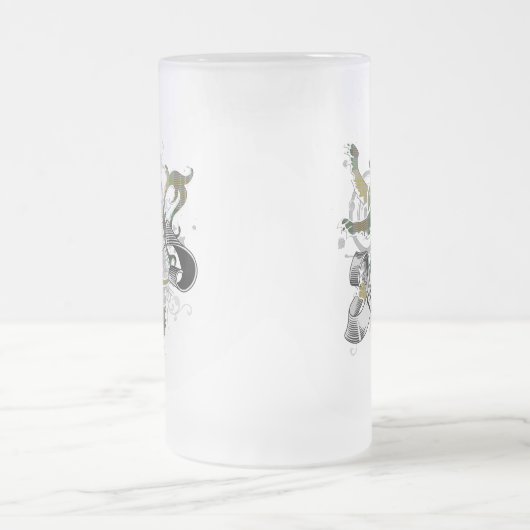 Fitzpatrick Tartan-Löwe Mattglas Bierglas (Mittel)