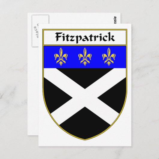 Fitzpatrick-Wappen/Familienwappen Postkarte (Vorne/Hinten)