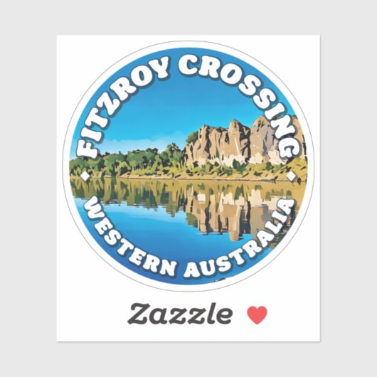 Fitzroy Crossing, Western Australia Round Sticker (Blatt)
