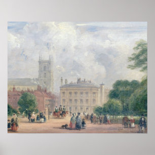 Fitzroy Square, London (Öl auf Tafel) Poster