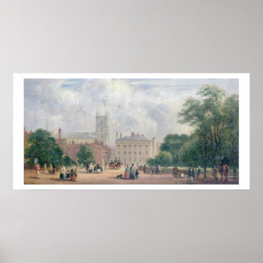 Fitzroy Square, London (Öl auf Tafel) Poster (Vorne)