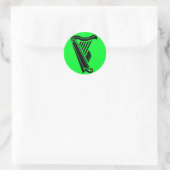 FitzSticker "F Harp"-Design Runder Aufkleber (Tasche)