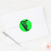 FitzSticker "F Harp"-Design Runder Aufkleber (Umschlag)