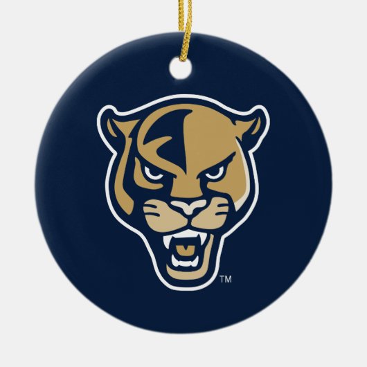 FIU Panther Head Keramik Ornament (Vorne)