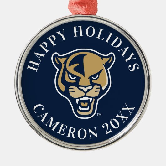 FIU Panther Head Ornament Aus Metall (Vorne)