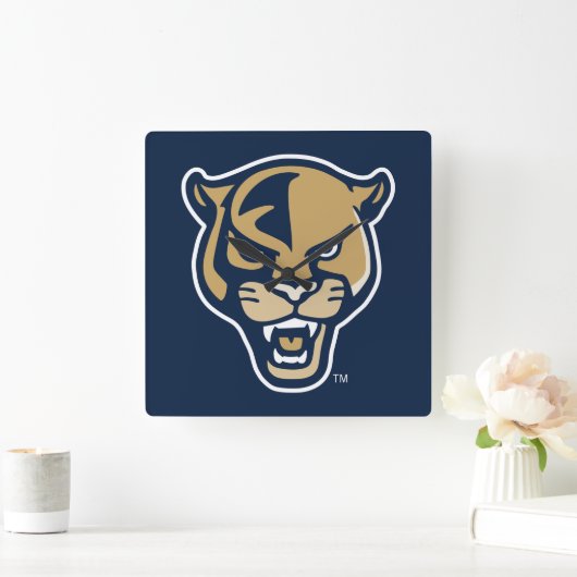 FIU Panther Head Quadratische Wanduhr (Zuhause)