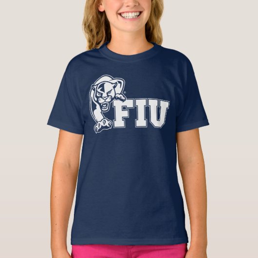 FIU-Panther - weißes Logo T-Shirt (Vorderseite)