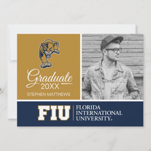 FIU Panthers Abschluss Einladung (Vorderseite)