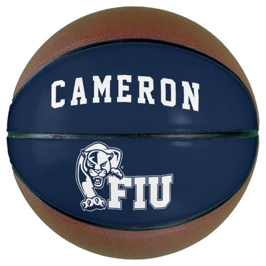 FIU Panthers - Weißes Logo Basketball (Vorderseite)