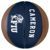 FIU Panthers - Weißes Logo Basketball (Vertikal)