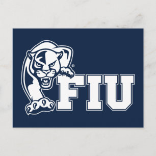 FIU Panthers - Weißes Logo Einladungspostkarte