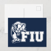 FIU Panthers - Weißes Logo Einladungspostkarte (Vorne/Hinten)