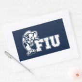 FIU Panthers - Weißes Logo Rechteckiger Aufkleber (Umschlag)