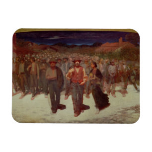 Fiumana (Die menschliche Flut) 1895-96 (Öl auf Lei Magnet