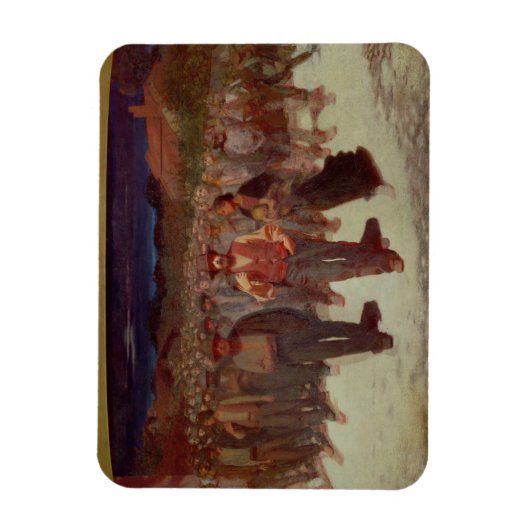 Fiumana (Die menschliche Flut) 1895-96 (Öl auf Lei Magnet (Vertikal)