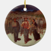 Fiumana (die menschlichen Gezeiten) 1895-96 (Öl Keramik Ornament (Hinten)