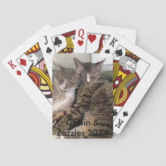 FIV cats playing cards-Griffin and Zazzles Spielkarten (Rückseite)