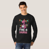 Five A Saurus Dinosaurier Niedlich Kiddo Rex T-Shirt (Vorne ganz)