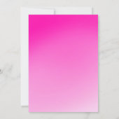 Five and Fabulous Pink Glitter Birthday Girl Einladung (Rückseite)