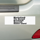 Five Boroughs ~ New York City Autoaufkleber (Auf Auto)