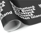 Five Boroughs ~ New York City Geschenkpapier (Rolleneckpunkt)