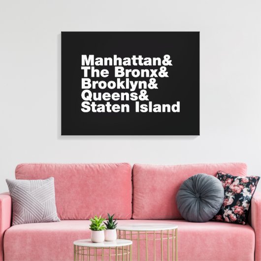 Five Boroughs ~ New York City Leinwanddruck (Insitu (Wohnzimmer))