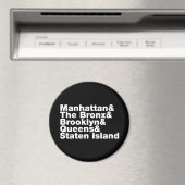 Five Boroughs ~ New York City Magnet (In Situ (Geschirrspüler))