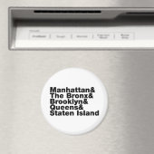 Five Boroughs ~ New York City Magnet (In Situ (Geschirrspüler))