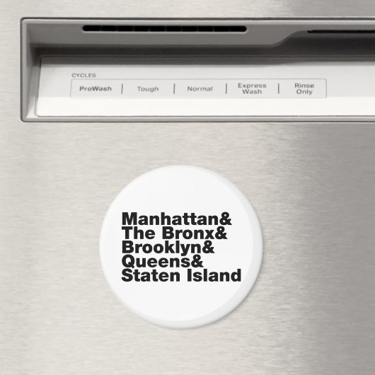 Five Boroughs ~ New York City Magnet (In Situ (Geschirrspüler))