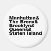 Five Boroughs ~ New York City Magnet (Vorne)
