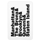 Five Boroughs ~ New York City Magnet (Vertikal)