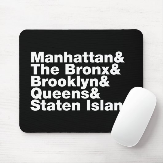Five Boroughs ~ New York City Mousepad (Mit Mouse)