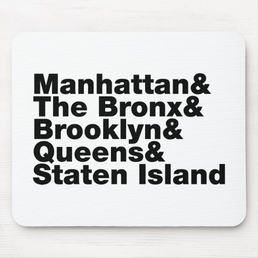 Five Boroughs ~ New York City Mousepad (Vorne)