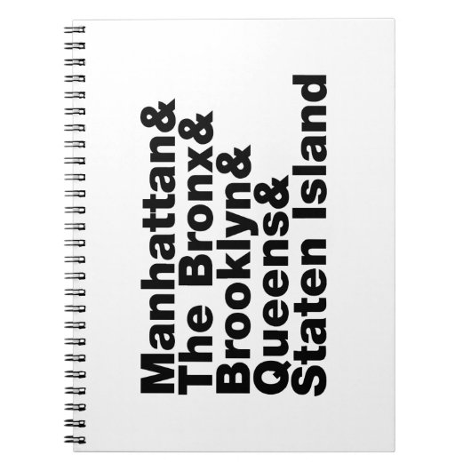 Five Boroughs ~ New York City Notizblock (Vorderseite)