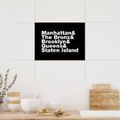Five Boroughs ~ New York City Poster (Küche)