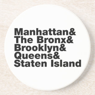Five Boroughs ~ New York City Sandstein Untersetzer