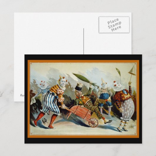 Five Clowns Postkarte (Vorne/Hinten)