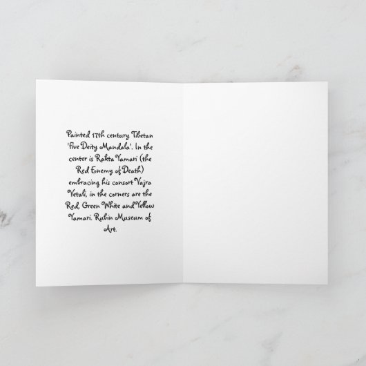 Five Deity Mandala Karte (Innenseite)