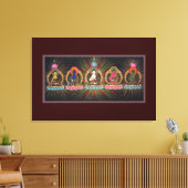 Five Dhyani Buddhas Wrapped Canvas Leinwanddruck (Insitu (Wohnzimmer))