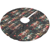 Five festive Christmas nutcrackers Polyester Weihnachtsbaumdecke (Schrägansicht)