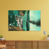 Five Finger Rapids mit Steamer White Horse Leinwanddruck (Insitu (Wohnzimmer))