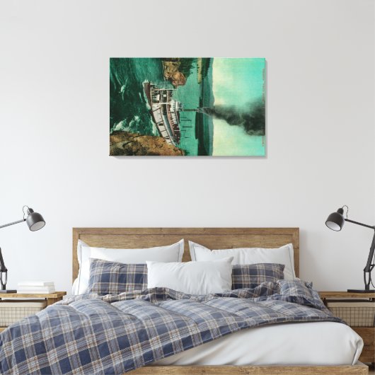 Five Finger Rapids mit Steamer White Horse Leinwanddruck (Insitu (Schlafzimmer))